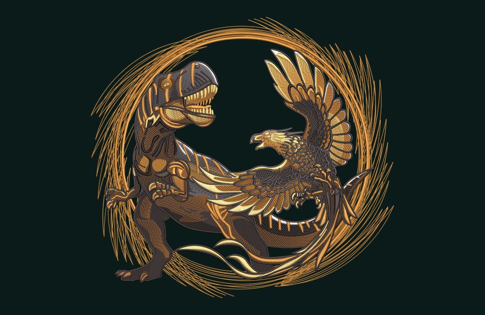 Detailed embroidery digitizing sample